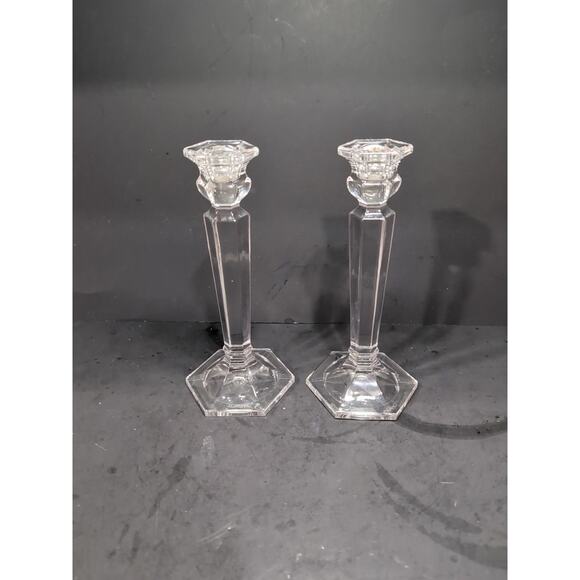 Mikasa Crystal Candlestick Holders, Cambridge Vintage, German, Set‎ of 2 - Picture 3 of 9